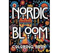 Nordic Bloom: A Scandinavian-Inspired Coloring Book with Dark Background