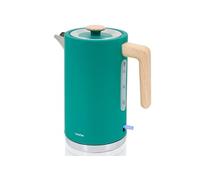 briebe Nordic Bouilloire Électrique 1,7 L, sans Fil, 2200 W Ébullition Rapide, sans BPA, Base 360°, Contrôleur Strix, Arrêt Automatique, Design Nordique, Poignée Effet Bois, Vert