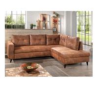 Bestmobilier Nordic - Canapé d'angle L - 5 Places - Convertible - Industriel Vintage - Droit