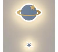 Nordic Childrens Room Wall Lamp Warm Light Creative Cartoon Clouds Eye Protection Princess Bedroom Bedside Reading Net Red Planet Sconce