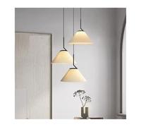 Nordic Cream LED Pendant Light For Living Room Kitchen Restaurant Chandelier Loft Hanging Lamp(Cold White,Round 3heads)