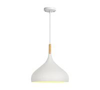 Nordic Creative Iron Wood Pendant Lights, 1-Light Hanging Lamp Moderne Mini Dining Room Plafond Chandelier