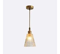 Nordic Creative Light Luxury All-Copper Chandelier American Glass Single tête Lampe à Manger Chambre à Coucher Chambre à Coucher Éclairage décoratif E27 Hello Made in China