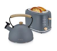 Nordic Ensemble Grille Pain 2 Fentes Larges, Bouilloire Sifflante Induction 2,3L