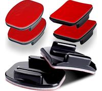 Nordic Flash Fixations adhésives GoPro: Pack de 3 Montures courbées et 3 Plates avec Pads adhésifs 3M pour Casque/vélo/Planche/Voiture - Convient à Tous Les modèles GoPro - Marque Garantie 1 an