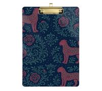 Nordic Folk Porte-bloc avec imprimé léopard pour entraîneurs de softball Taille 9 x 12