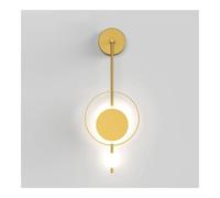 Nordic Hallway Aisle Wall Mounted Lamp Fixture Modern Minimalist Round Corridor Stairs Wall Sconce Indoor Decor Bedside Led Wall Light For Living Room Bedroom(Large)/Large