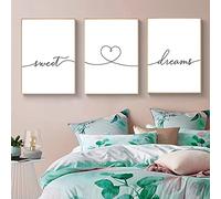 Nordic Ideas Set de 3 Poster Amoureux Noir et Blanc Affiches 40 50 Toile Scandinave Murale Deco Calligraphie Salon Peinture Tableau Impression sans Cadre NPTIQ003-L