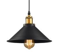 Nordic Industrial Style Hanging Creative Hat-Shaped Iron Art Pendant Lamp Lampshade, E27 Light Source Single-Head Chandelier, Clothing Shop, Kitchen Island Decorative Lighting Fixtures(26cm)