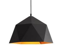 Nordic Industrial Style Hanging Light, E27 Base Single-Head Chandelier, Creative Personality Metal Pendant Lamp Lampshade, Office, Living Room & Restaurant Decorative Lighting Fixture(Dark,38cm)