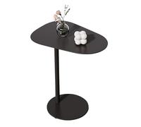 Nordic Ins Table basse en fer avec table d'angle ovale mobile pour chambre à coucher ou table de chevet (50 cm E)