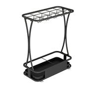 Nordic Iron Porte-parapluie simple pour hôtel, hall et salon, porte-parapluie élégant et design moderne (noir, 44 x 24 x 60 cm)
