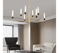 Nordic LED Copper Pendant lamp Living room Dining Bedroom Villa Loft Cabin Kitchen Indoor lighting Black Gold Brass Chandelier