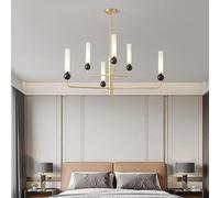 Nordic LED Copper Pendant lamp Living room Dining Bedroom Villa Loft Cabin Kitchen Indoor lighting Black Gold Brass Chandelier