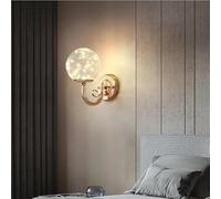 Nordic LED Indoor Glass Ball Wall Lights Luxury Home Decor Bedroom Bedside Mirror Stair Aisle Lighting Fixtures,Energy Conservation Wall Light