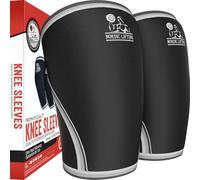 Nordic Lifting 7mm Genouillère de sport et fitness en néoprène pour la gym, le cyclisme, les tendinites, etc. (1 Paire, XL, Noir)