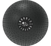 Nordic Lifting Slam Ball - Balle Lestée Texturée pour l'Entraînement de Base et de Fitness et Plus Encore (26cm, 13kg, Noire)