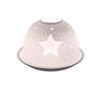 Nordic Light Abat-Jour | Étoile avec découpe pour Bougie Chauffe-Plat | Idée Cadeau en Dentelle | Accessoires pour Bougies, Blanc, Taille Unique