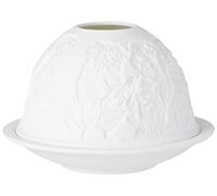 Nordic Light Bougeoir pour Bougie Chauffe-Plat, Ensemble d'abat-Jour et Assiette, décoration d'intérieur pour Chiens, Table de Salle à Manger, Accessoires de décoration d'intérieur - Porcelaine -