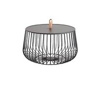 Nordic Light Style Iron Round Small Tea Table Living Room Nordic Creative Small Apartment Side Tea Table (Color : A)