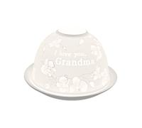 Nordic Lights Photophore pour Bougie Chauffe-Plat, Ensemble Abat-Jour et Assiette - Grand-mère