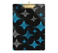 Nordic Mantas Mini porte-bloc en métal imperméable pour enseignant de première année Bleu et gris Taille 9 x 12,5 cm