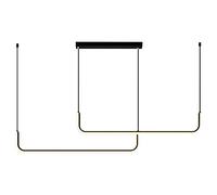 Nordic Minimalist Design Glass Ball Chandelier Creative Art Molecule Hall Living Room Restaurant Suspension Light Fixtures (Color : Golden lamp Body Size : Warm White) (Golden Lamp Body Natural Ligh