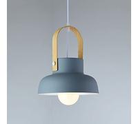 Nordic Minimalist Pendant Light 9 "de Large Shade Metal Plafond Plafond pour Cuisine Single Head Metal Suspendu Lantern Lanternelle Éclairage réglable Décor Bleu fabriqué en Chine