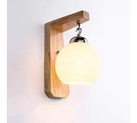 Nordic Modern Metal Wooden E14 Creative Wall Light Sconce Lighting for Hallway Aisle Bedside Study Room Bathroom Elegant White Surface Painted Glass Lamp Shade - Ball Shape - 1W to 60W lamp