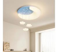 Nordic Moon Star design cream colored LED ceiling light with adjustable brightness for children's bedrooms, study rooms, home decor, acrylic pendant light