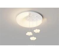 Nordic Moon Star design cream colored LED ceiling light with adjustable brightness for children's bedrooms, study rooms, home decor, acrylic pendant light
