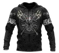 Nordic Myth Motif 3D Imprimé Femmes Hommes Sweat à Capuche Fashion Viking Tattoo Sweat Pullover Pull