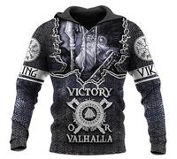 Nordic Myth Motif 3D Imprimé Femmes Hommes Sweat à Capuche Fashion Viking Tattoo Sweat Pullover Pull
