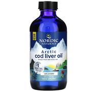 Nordic Naturals Arctic Cod Liver Oil, complément d’huile de foie de morue oméga-3 1060 mg/huile de foie de morue liquide, avec EPA et DHA, 237 ml, sans saveur, sans soja, sans gluten