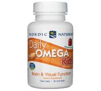 Nordic Naturals – Oméga Quotidien Enfants – Saveur naturelle de fruits – 30 gélules molles
