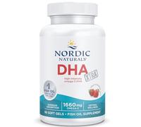 Nordic Naturals DHA Xtra 1.660 mg, capsules Omega 3 à haute concentration, huile de poisson avec EPA et DHA, saveur fraise, 60 capsules molles, sans soja, sans gluten