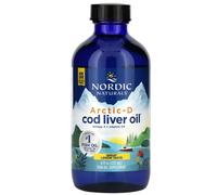 Nordic Naturals – Huile de foie de morue Arctic-D – Vitamine D, saveur citron – 8 oz