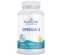 Nordic Naturals, Omega-3, 690mg, avec EPA et DHA, Haute Dosé, Goût Citron, 120 Capsules molles, Sans Soja, Sans Gluten, Sans OGM