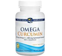 Nordic Naturals Omega Curcumin, 1200mg plus 400mg Curcumine, 60 Capsules molles, Goût de citron, Testé en Laboratoire, Sans Soja, Sans Gluten, Sans OGM