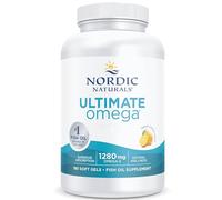 Nordic Naturals Ultimate Omega, capsules oméga-3 haute concentration, huile de poisson 1.280 mg, avec EPA et DHA, goût citron, 180 gélules molles, sans soja, sans gluten