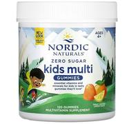 Nordic Naturals, Zero Sugar Kids Multi Gummies, Gommes Multivitaminées pour Enfants, Goût d'Orange et Citron, 120 Gommes, Sans Soja, Sans Gluten, Sans OGM