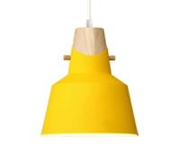 Nordic Pendant Lamp - Creative Personality Chandelier, Colorful Metal Lampshade for Daily Home, Ceiling Hanging Lantern with E27 Base(Yellow,8.6in)
