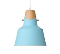 Nordic Pendant Lamp - Creative Personality Chandelier, Colorful Metal Lampshade for Daily Home, Ceiling Hanging Lantern with E27 Base(Blue,8.6in)