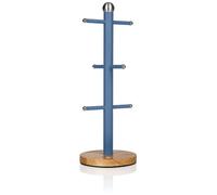 Nordic Porte Tasse à Café Arbre à 6 Tasses Acier au Carbone et Base en Bambou, SWAN, Nordic, , Bleu Bleu G