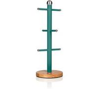 Nordic Porte Tasse à Café Arbre à 6 Tasses Acier au Carbone et Base en Bambou, SWAN, Nordic, , Vert Vert G