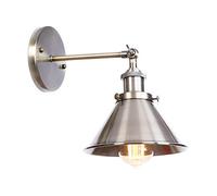 Nordic Postmodern Adjustable Metal Wall Light Spotlight Antique Edison E27 Wrought Iron Wall Lamp with Swing Arm Balcony Bedroom Bar Wall Mounted Lantern Home Lighting Mo (Copper)