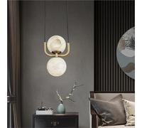 Nordic Postmodern Cafe Art Brass Small Pendant Light Minimalist Creative Bedroom Study Ball Spanish Marble Chandelier