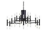 Nordic Postmodern LED Art Villa Chandelier Living Room Lobby Restaurant Gold Chandelier Creative Personality Indoor Lighting Modern LED Chandelier (Black 24lights)