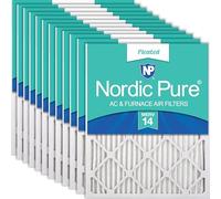 Nordic Pure 20 x 25 x 1 m14-12 plissé AC four de filtre à air, boîte de 12