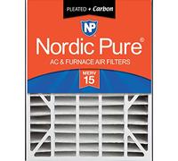 Nordic Pure 20 x 25 x 5 (19_3/4 x 24_1/4 x 4_7/8) Air Bear Filtre à air de rechange MERV 15 Plus Carbon 1 paquet
